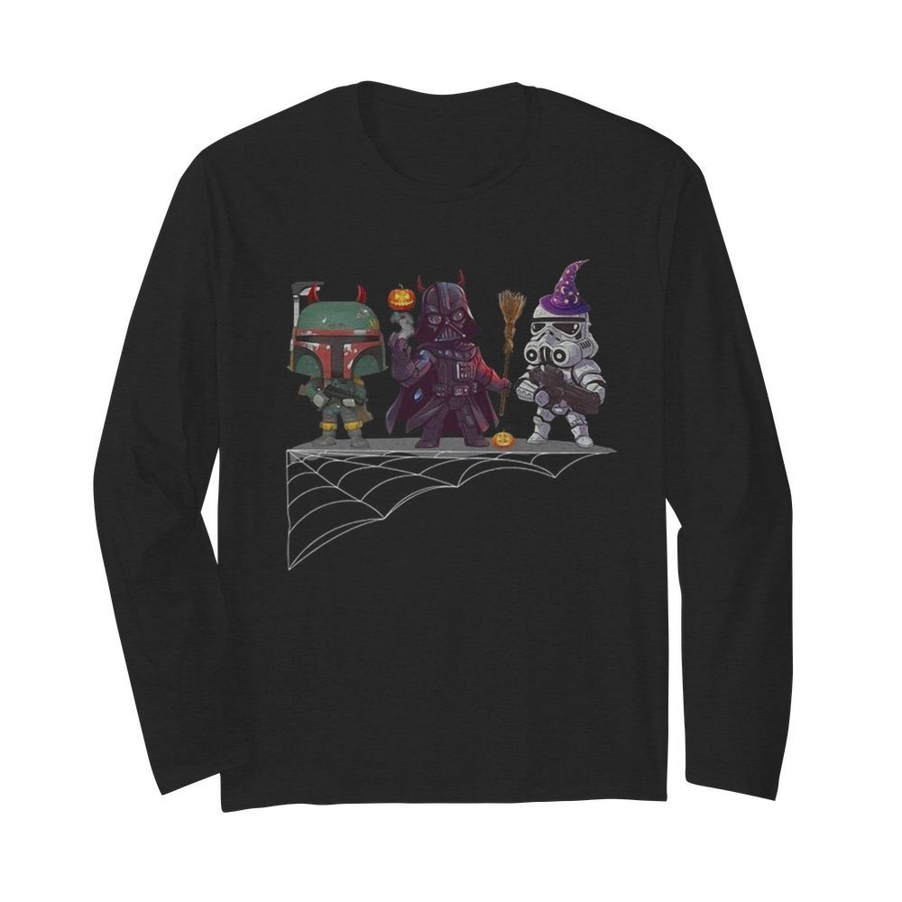 Boba Fett Darth Vader Star Wars Halloween  Long Sleeved T-shirt 