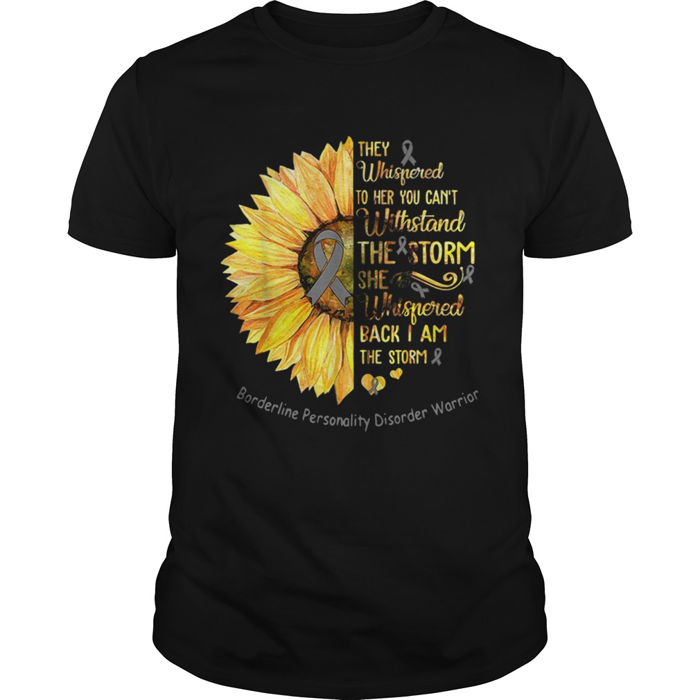 Borderline Personality Disorder Warrior Breast Cancer Sunflower shirt