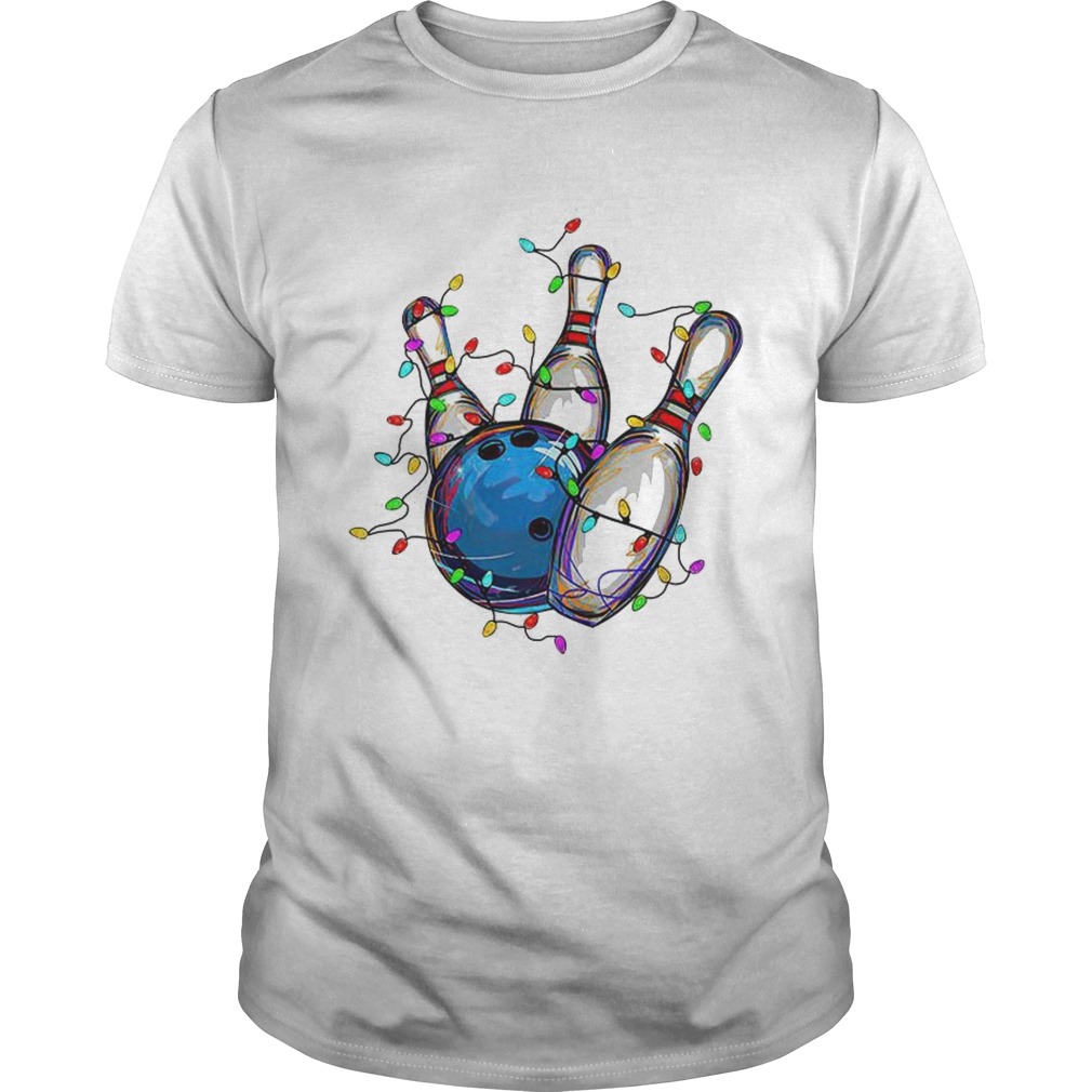 Bowling Christmas light Ornament shirt