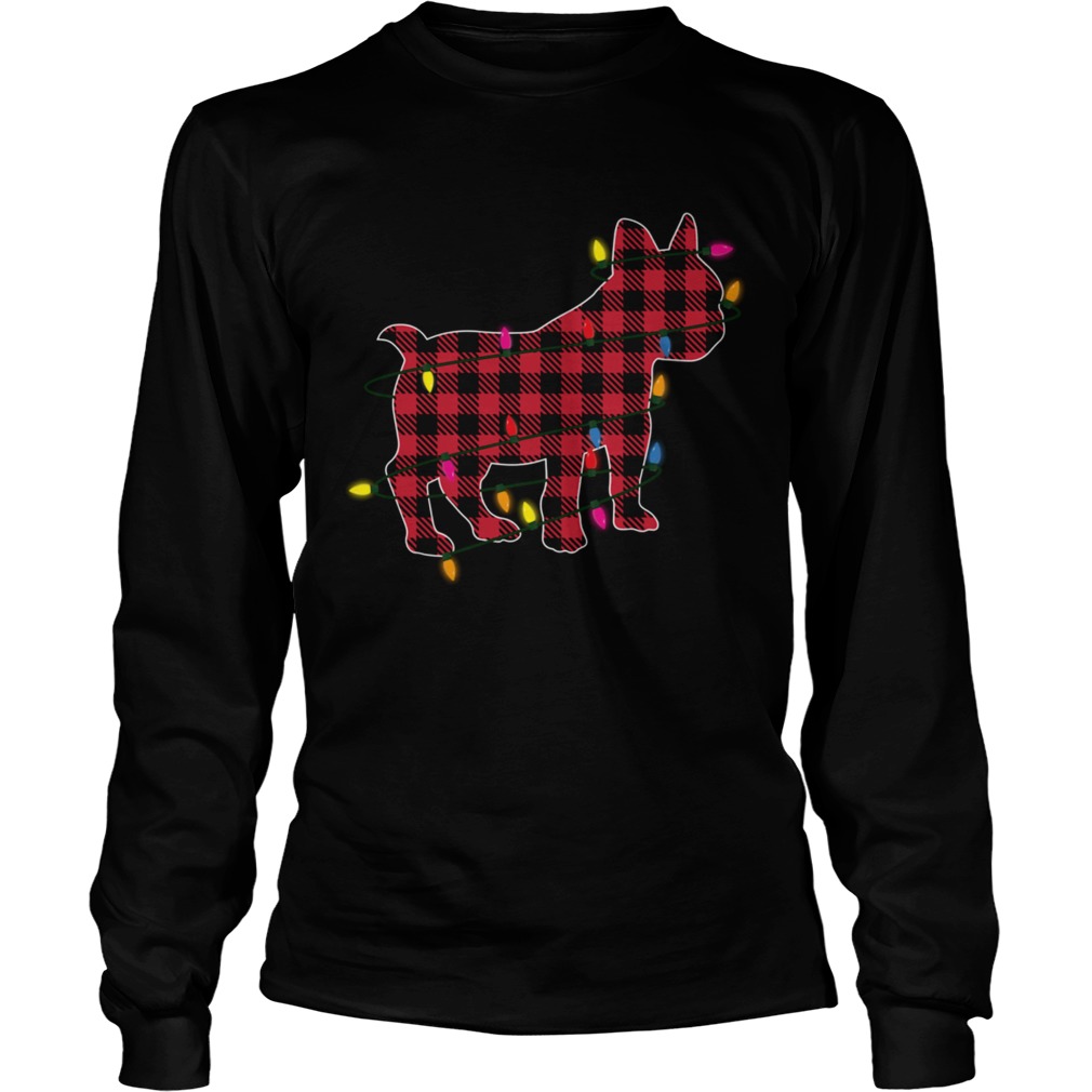 Buffalo French Bulldog Merry Christmas Pajamas  Long Sleeve