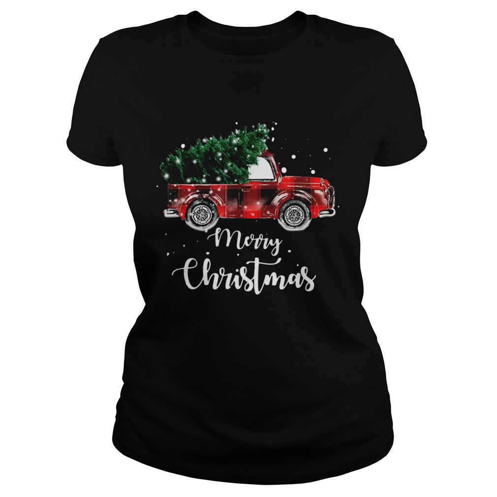 Buffalo Plaid Christmas Tree Red Truck  Classic Ladies