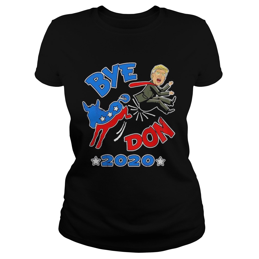 Bye Don 2020 democrat Donkey kick Donald Trump out cartoon  Classic Ladies