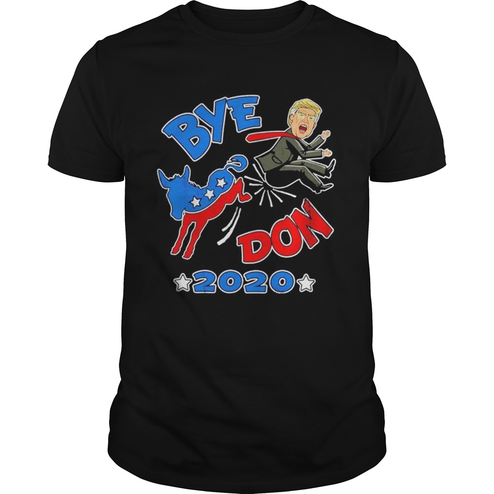 Bye Don 2020 democrat Donkey kick Donald Trump out cartoon shirt