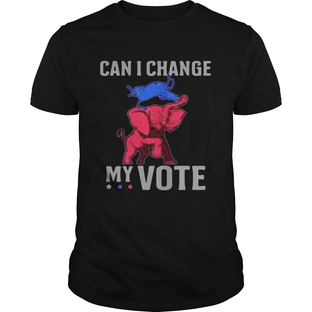 Can I Change My Vote Trump Elephant Election shirt