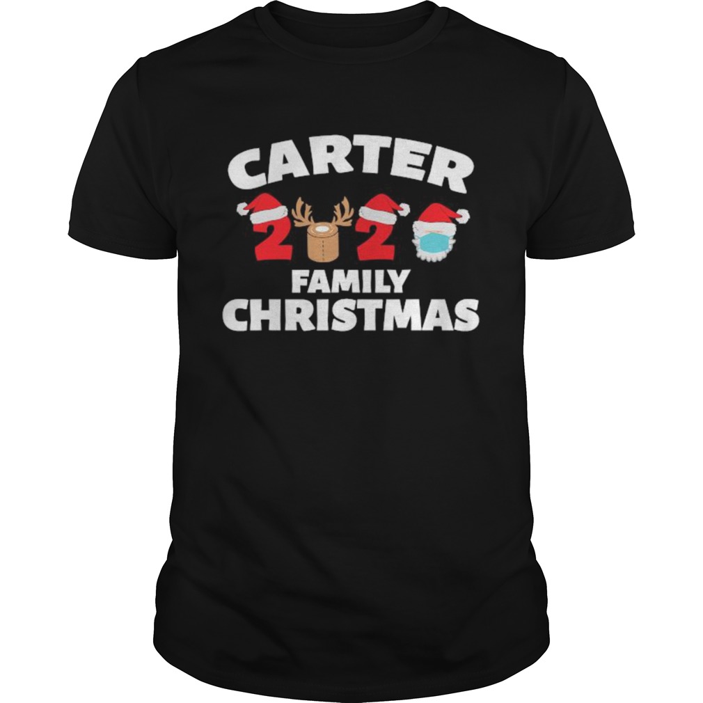 Carter Family Christmas 2020 Matching Santa Clause Mask shirt