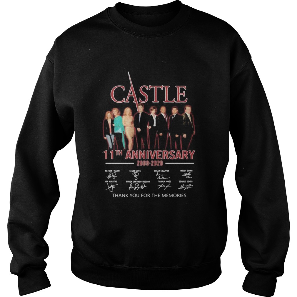 Castle 11th anniversary 2009 2020 thank for the memories signatures  Sweatshirt