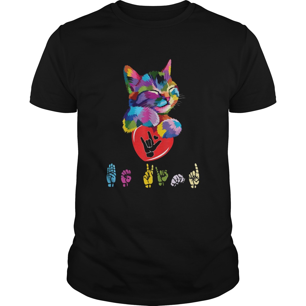 Cat Colorful Hug Be Kind shirt