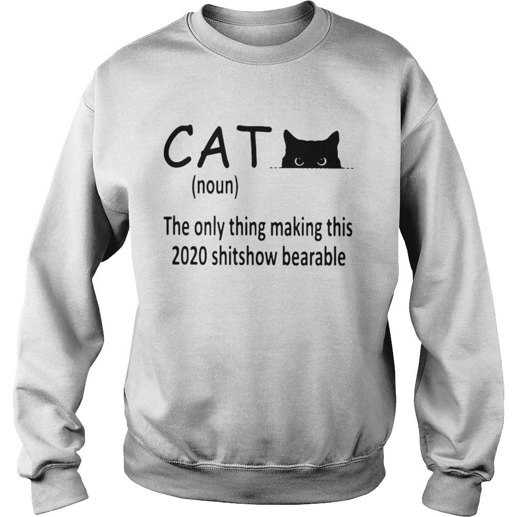 Cat The Only Thing Making This 2020 Shitshow Bearable  Sweatshirt