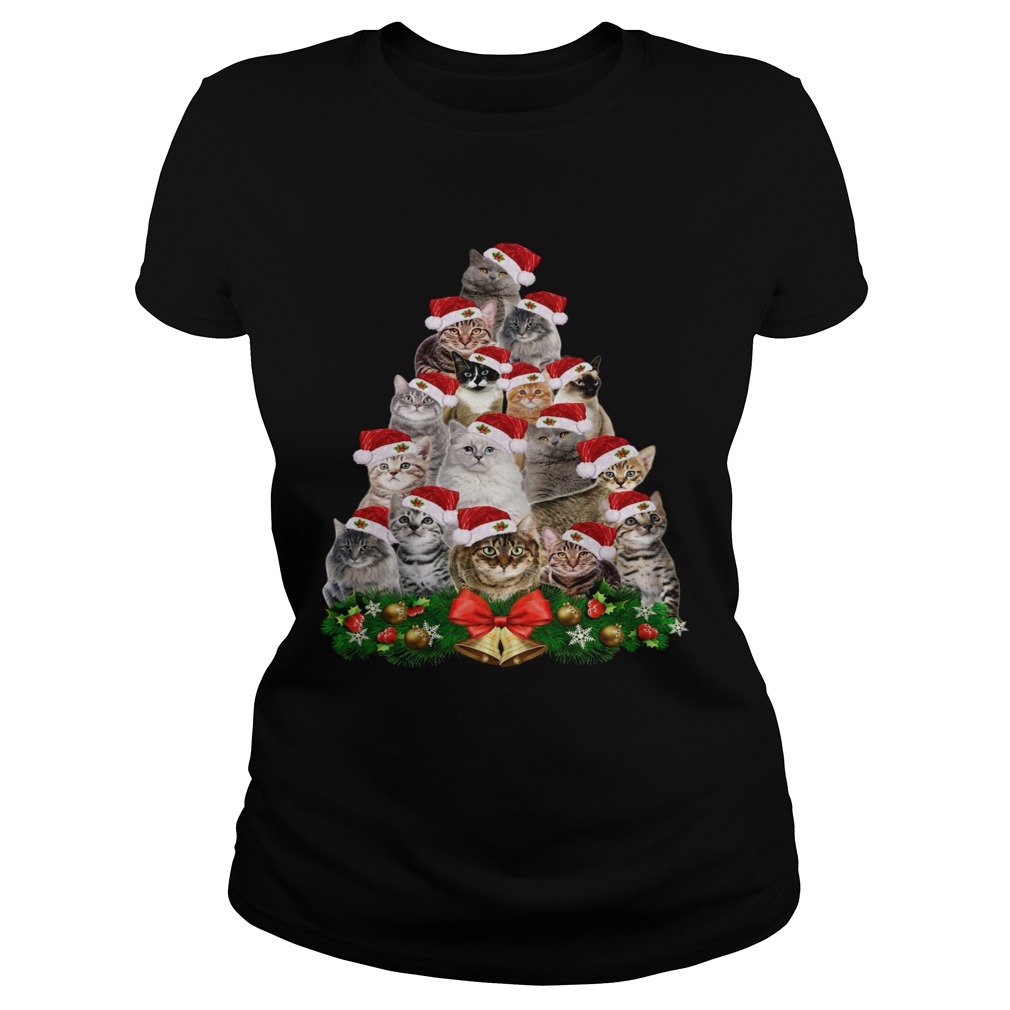 Cats And Christmas Tree  Classic Ladies