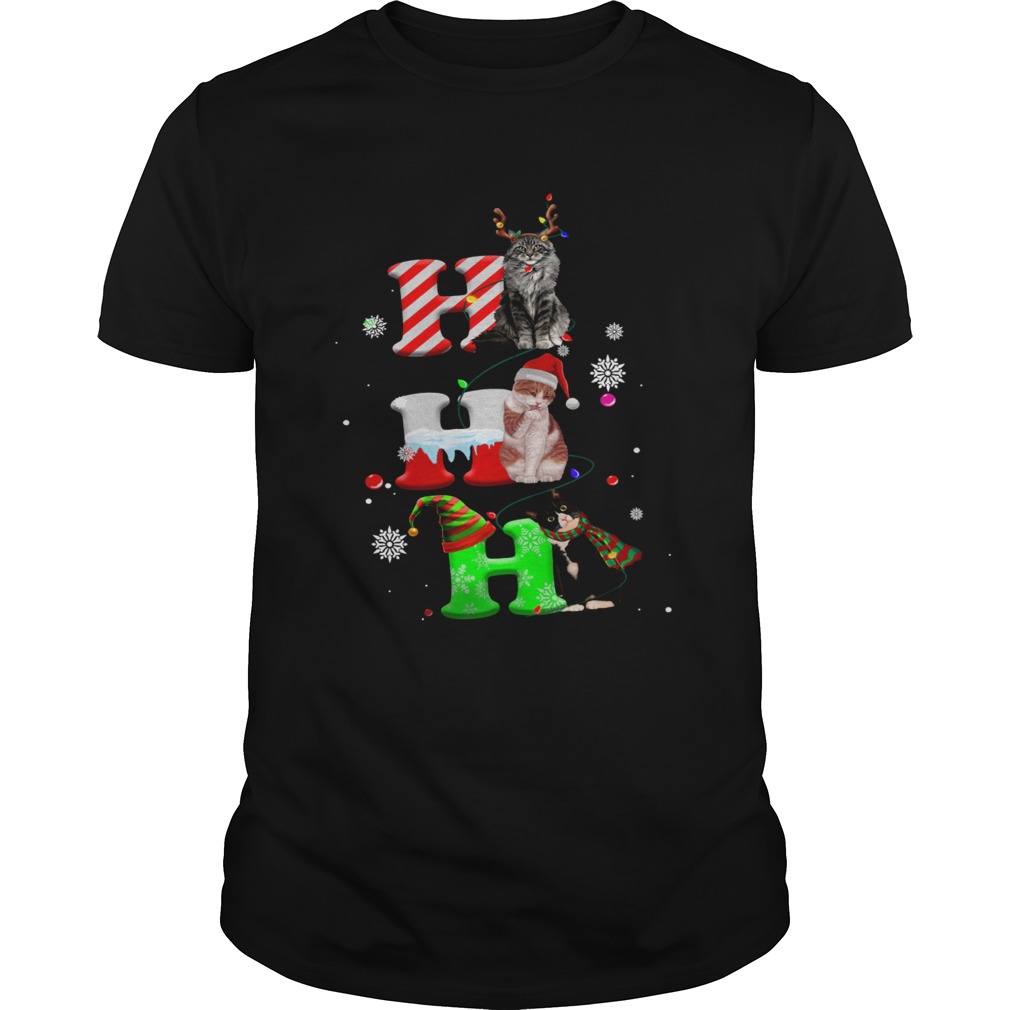 Cats Ho Ho Ho Merry Christmas shirt