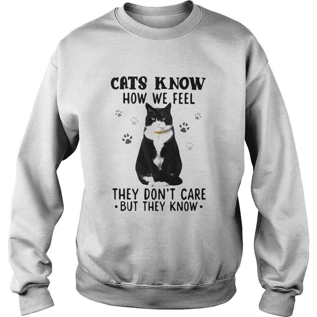 Cats Know How We Feel They Dont Care But They Know  Sweatshirt