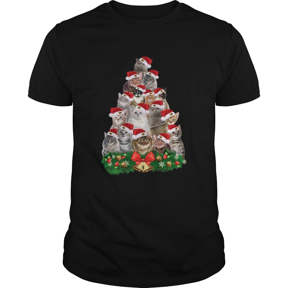 Cats Tree Merry Christmas shirt