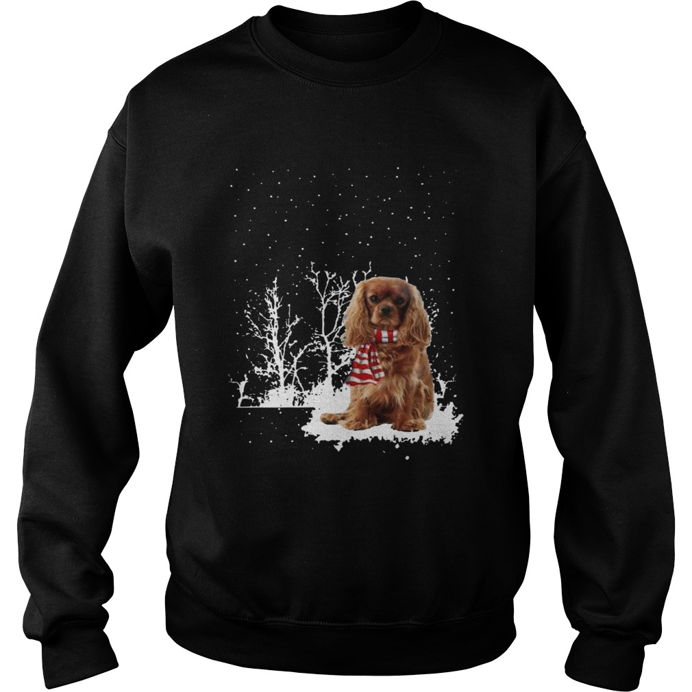 Cavalier King Charles Spaniel Merry Christmas  Sweatshirt