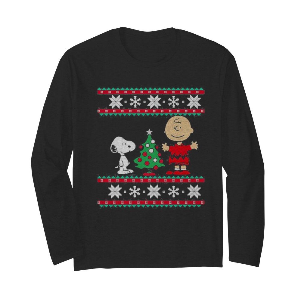 Charlie brown and snoopy ugly christmas  Long Sleeved T-shirt 