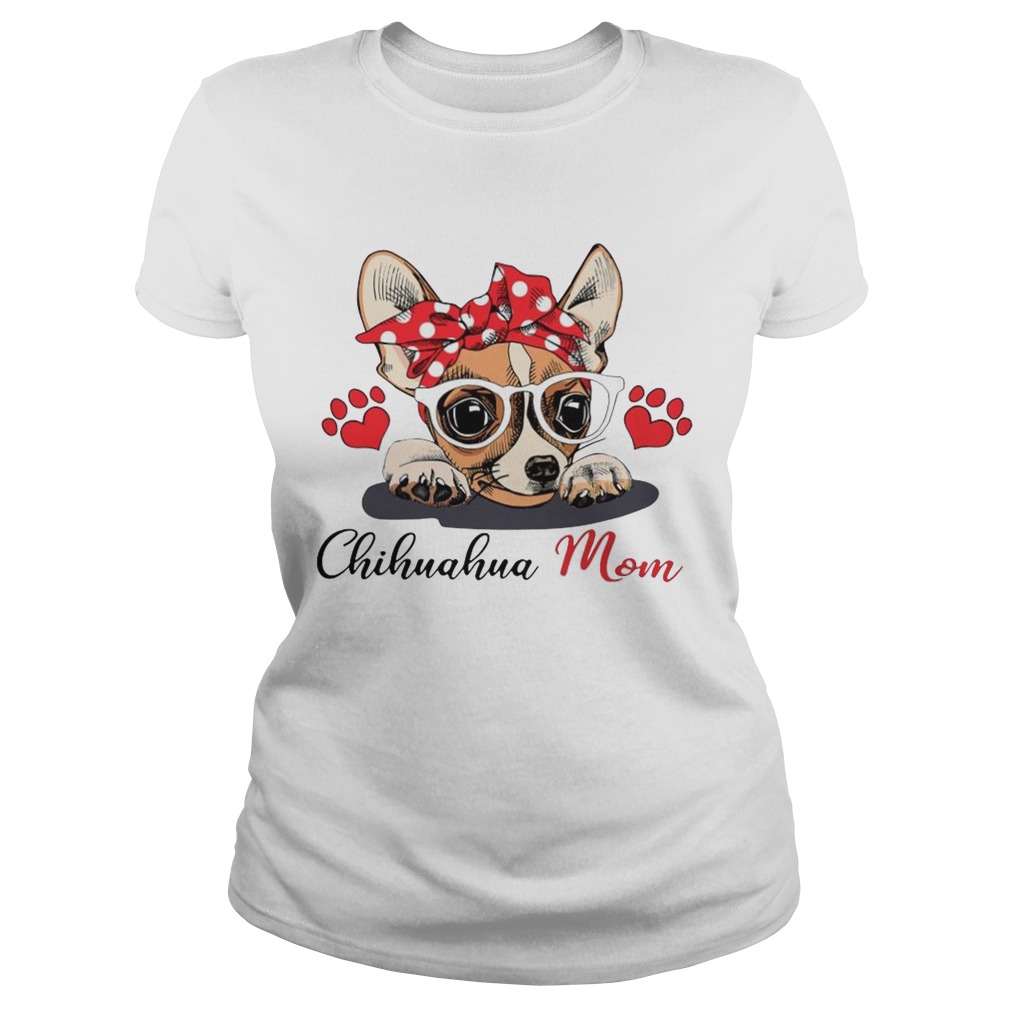 Chihuahua Dog Mom Paw Heart  Classic Ladies