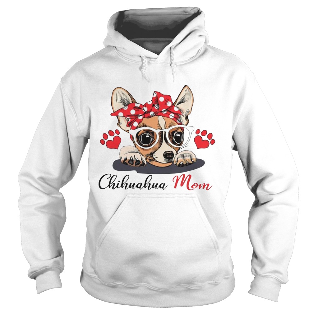 Chihuahua Dog Mom Paw Heart  Hoodie