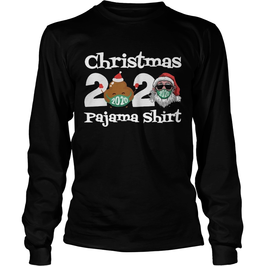 Christmas 2020 Poop Face Mask Pajama  Long Sleeve