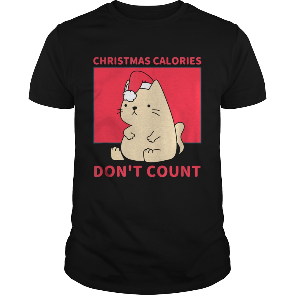 Christmas Calories Dont Count Cat shirt