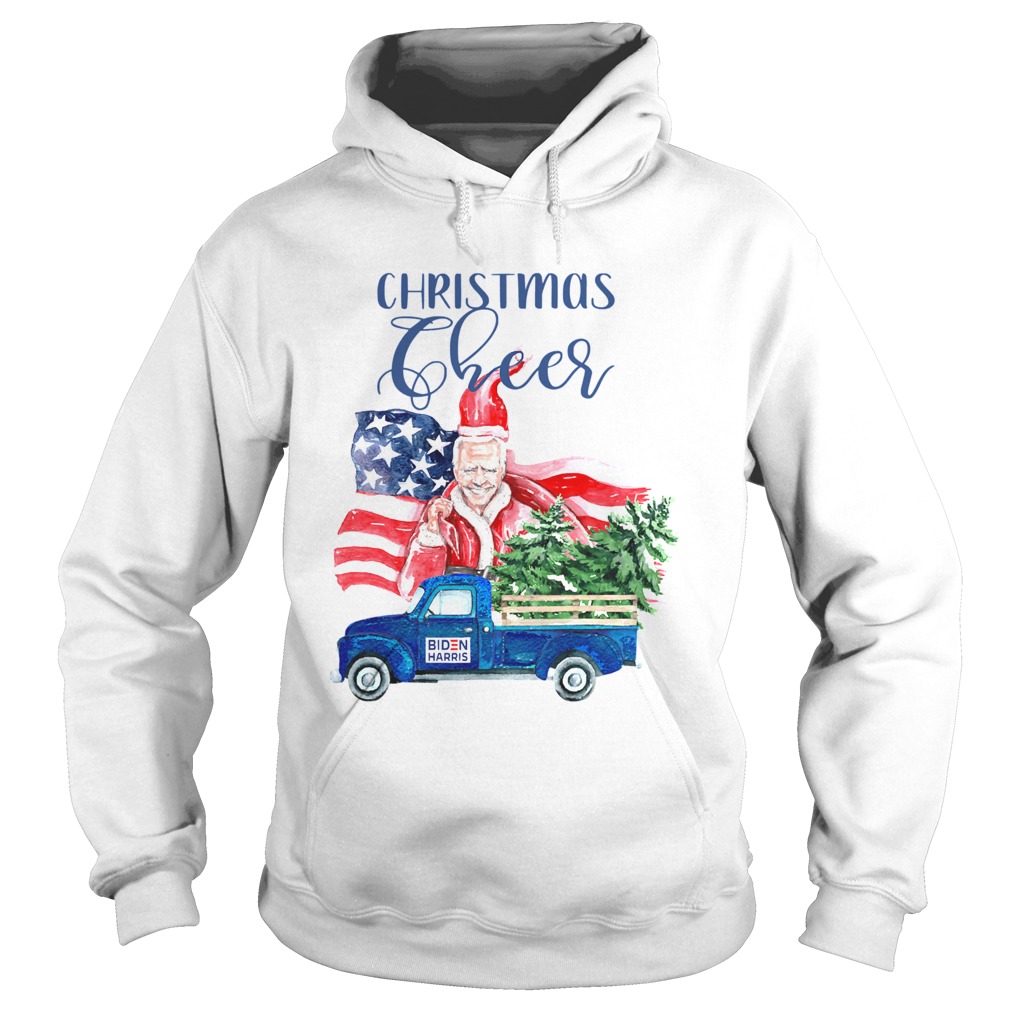 Christmas Cheer Joe Biden Santa Claus Flag US  Hoodie