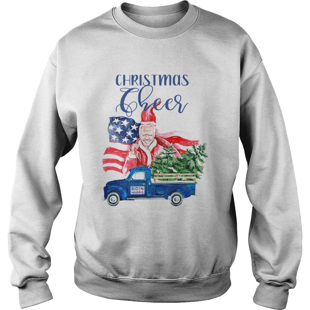 Christmas Cheer Joe Biden Santa Claus Flag US  Sweatshirt