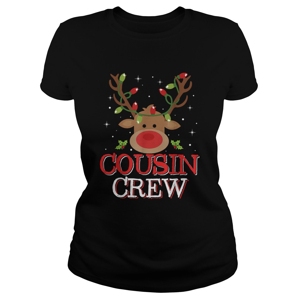 Christmas Cousin Crew Reindeer Matching Pajama  Classic Ladies