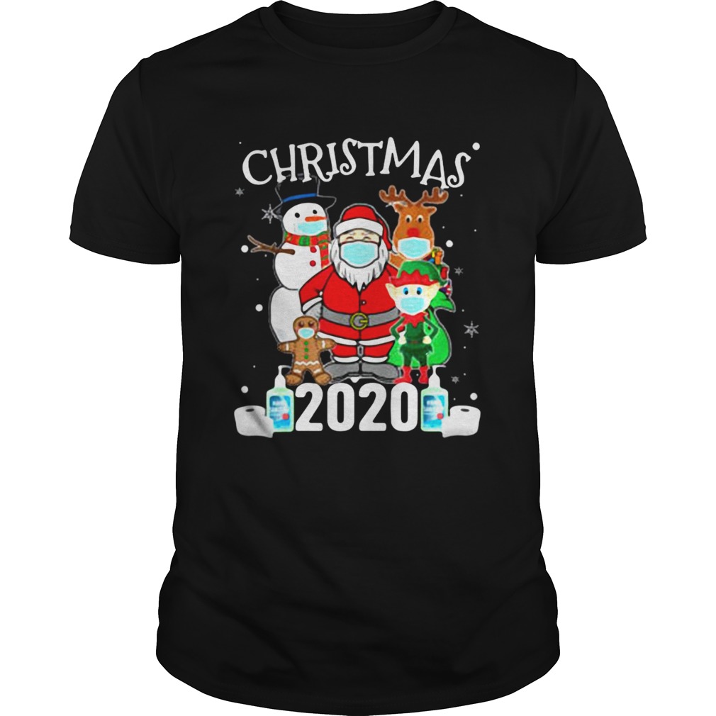 Christmas Santa Claus and Friends Wearing Mask 2020 shirt