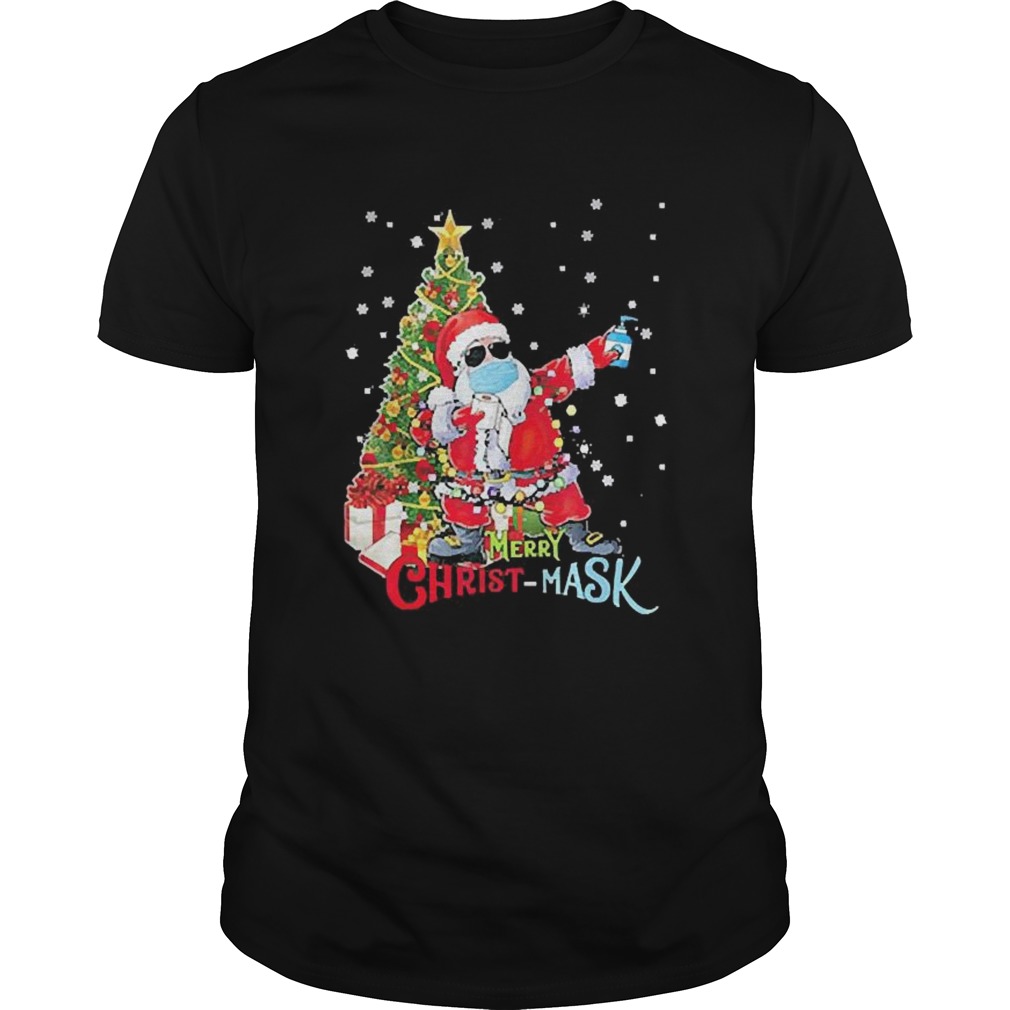 Christmas Santa Dabbing Wearing Mask shirt