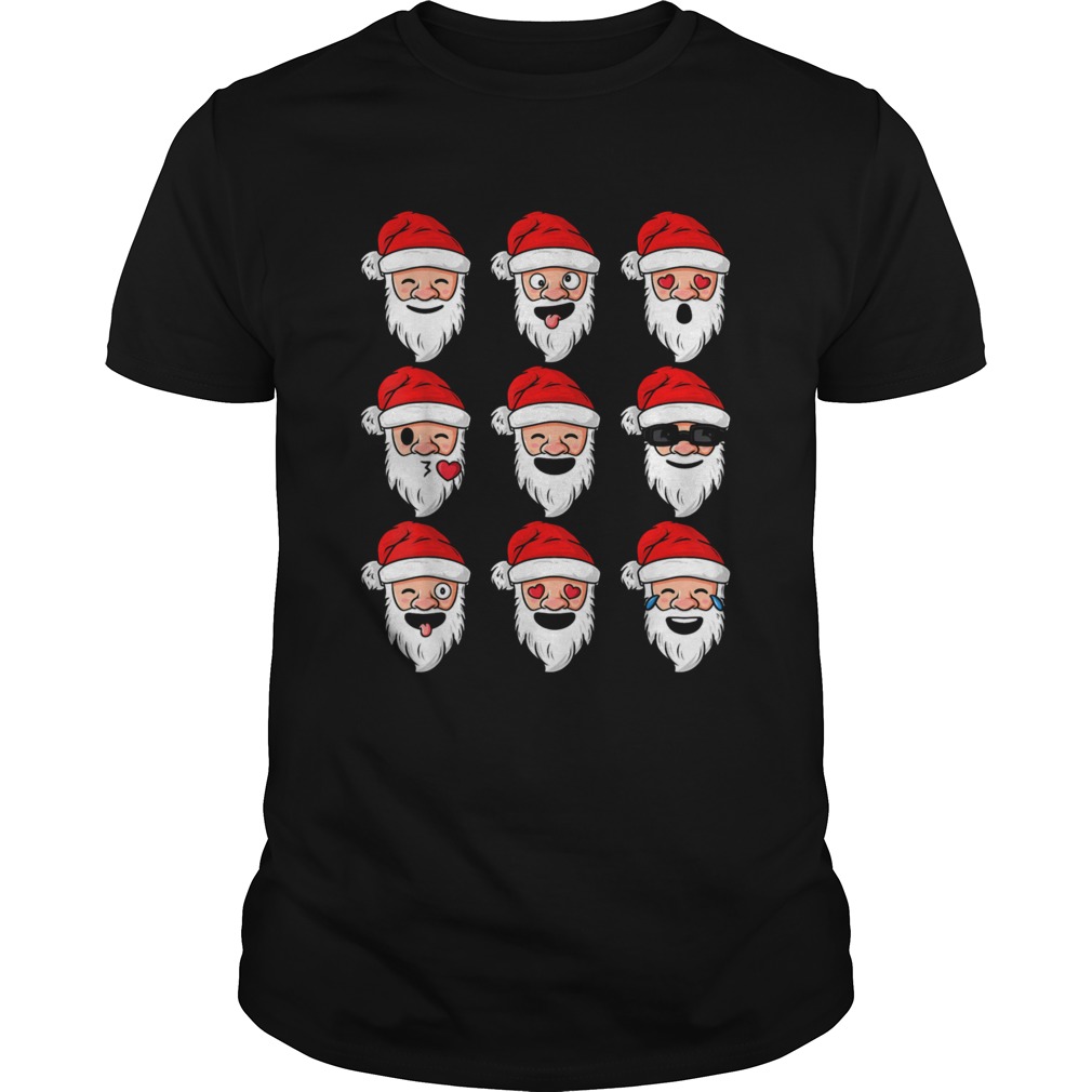 Christmas Santa Emojis Emoticons shirt