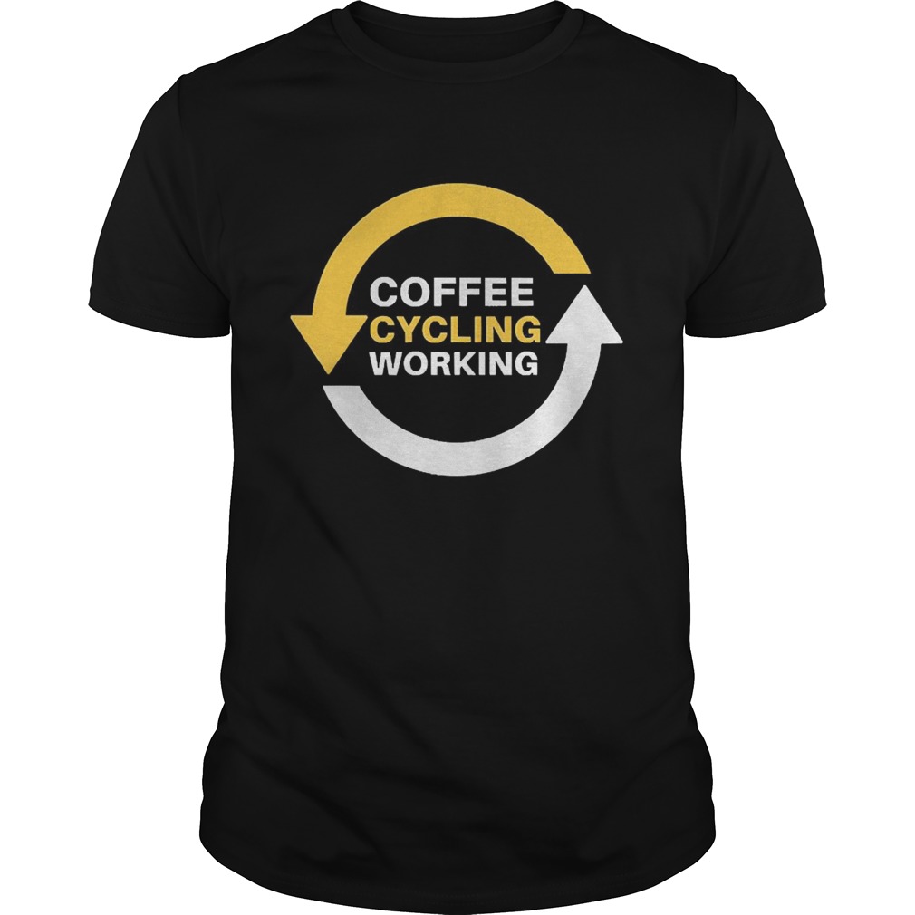 Coffee Cycling Working Repeat Sports MTB Bikers Triathlon shirt