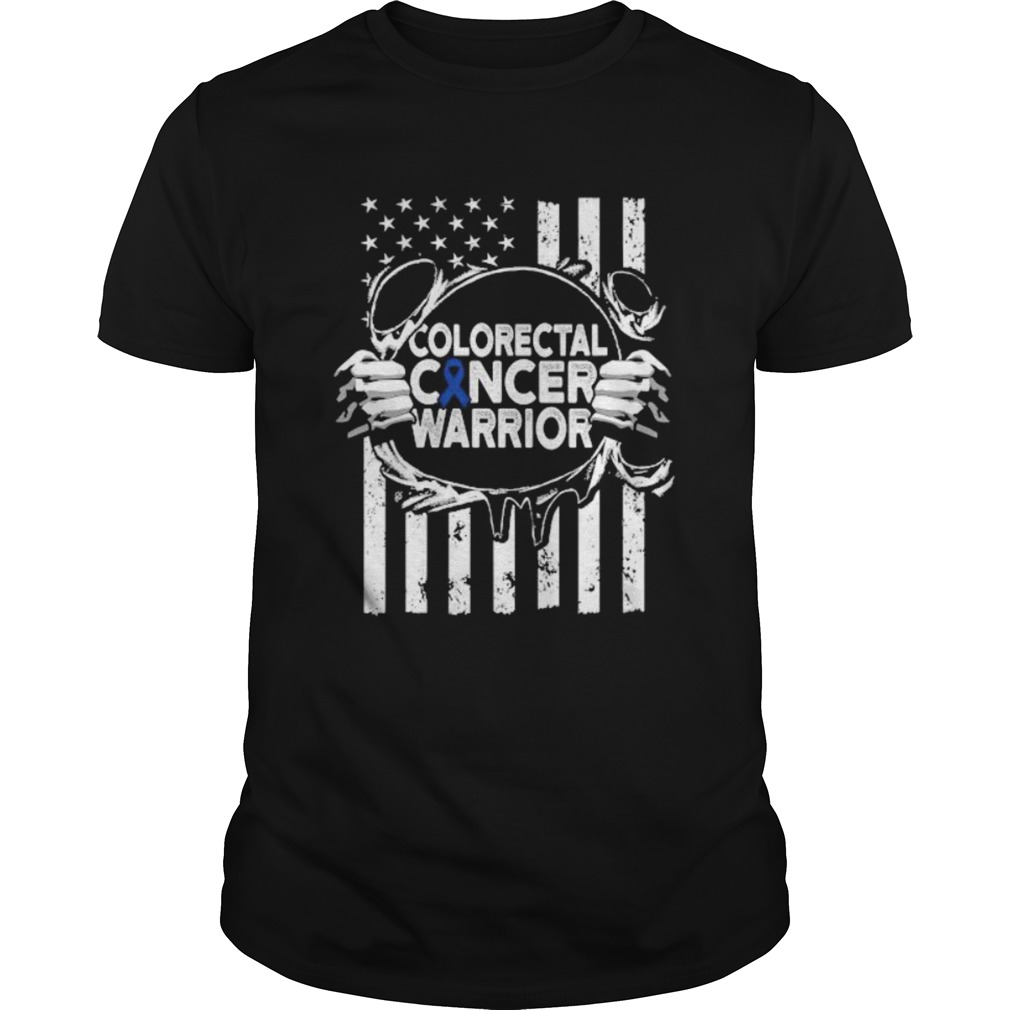 Colorectal Cancer Survivor Learning CRC Warrior American Flag  Unisex