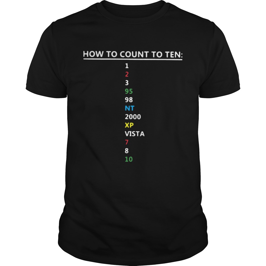 Colorful How To Count To Ten In Software shirt