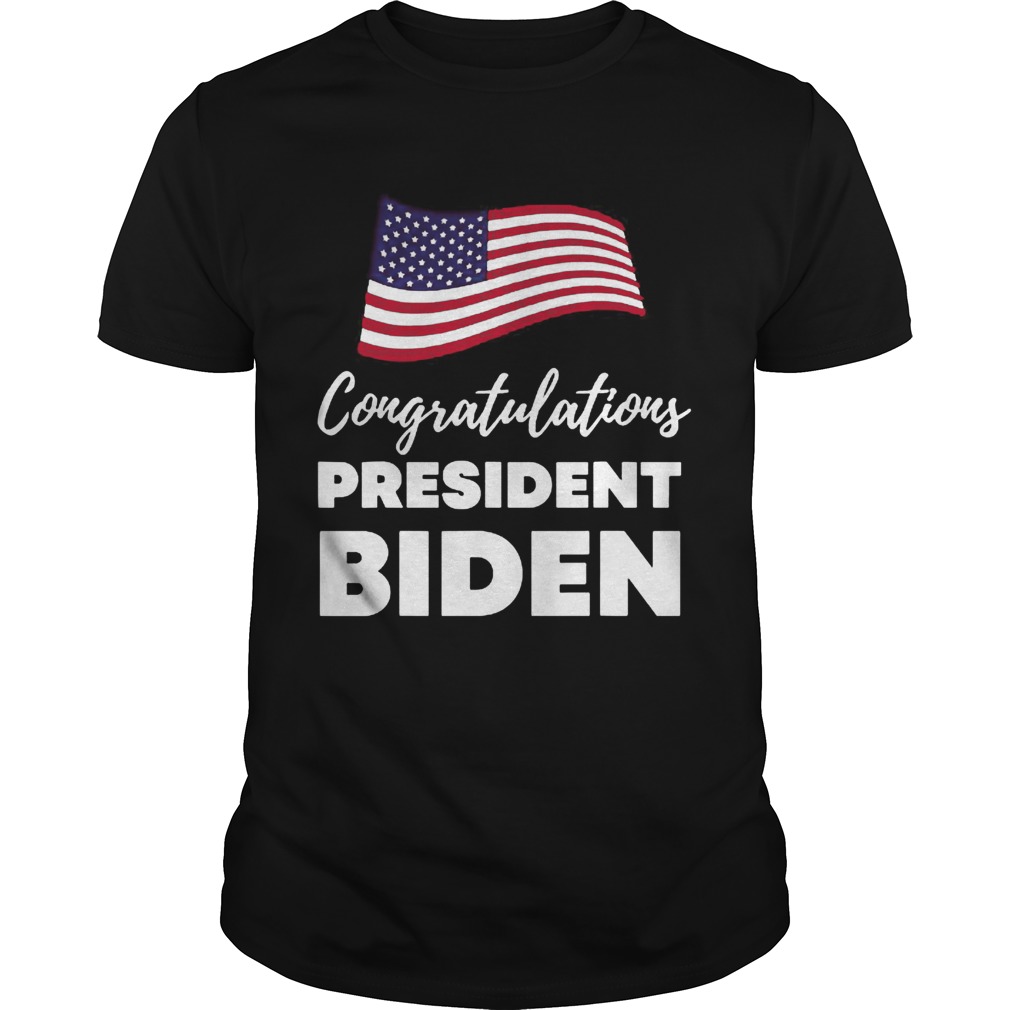 Congratulations President Biden American Flag Election shirt