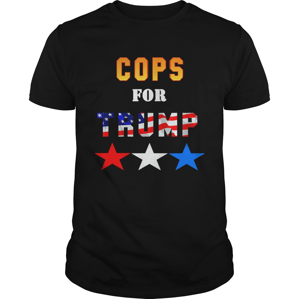 Cops For Trump Best American Flag shirt