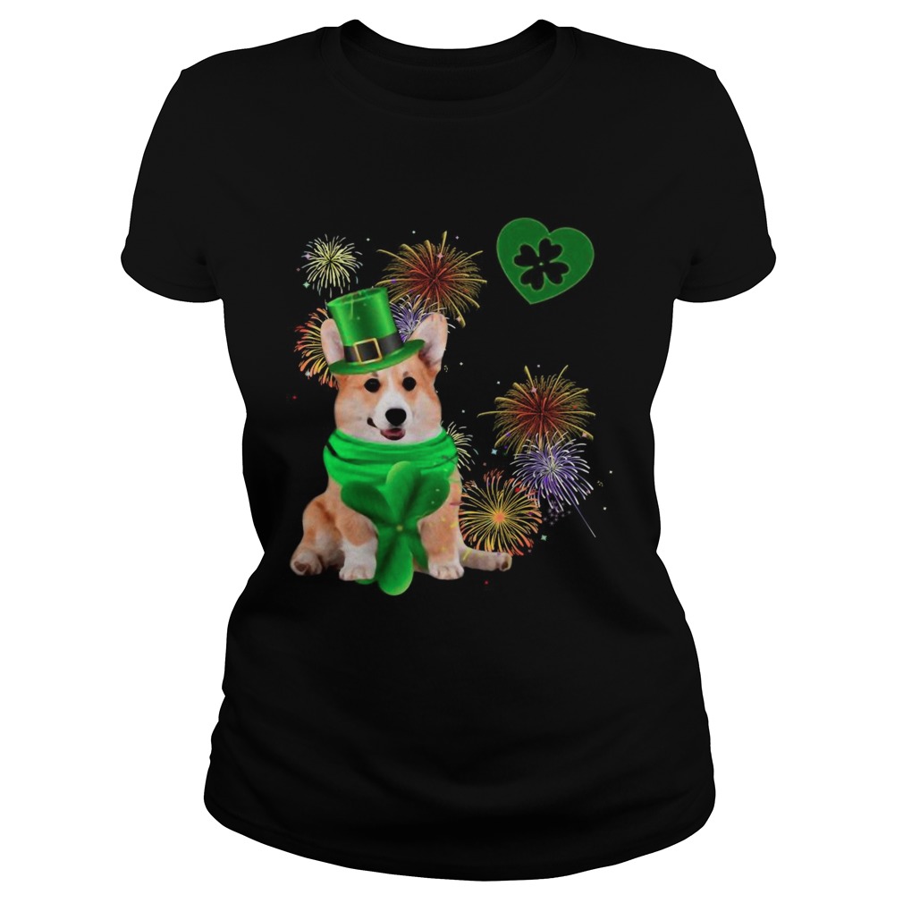 Corgi Dog Shamrock St Patrick Day Dog Irish  Classic Ladies