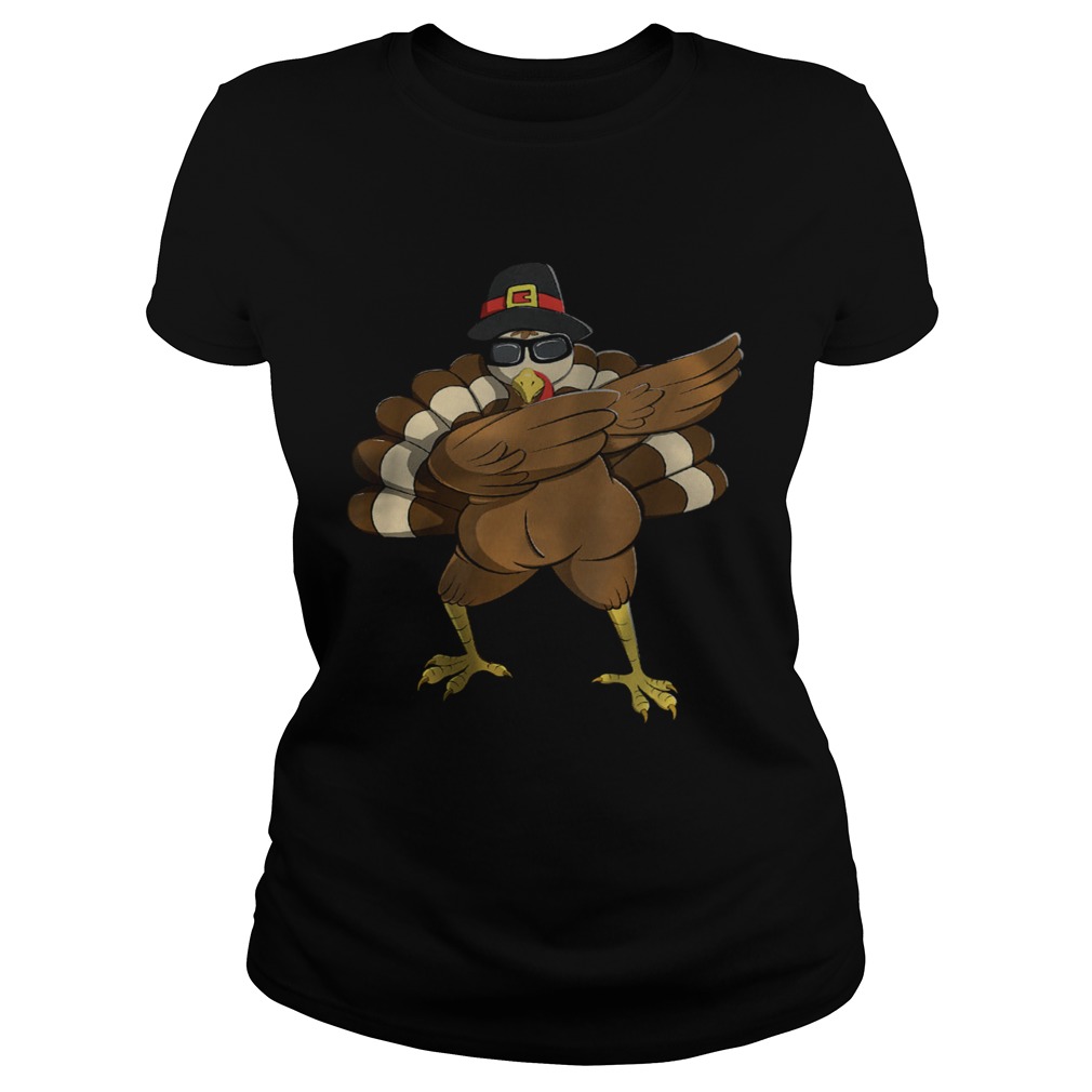 Dabbing Turkey Happy Thanksgiving Day Gifts Family Funny  Classic Ladies