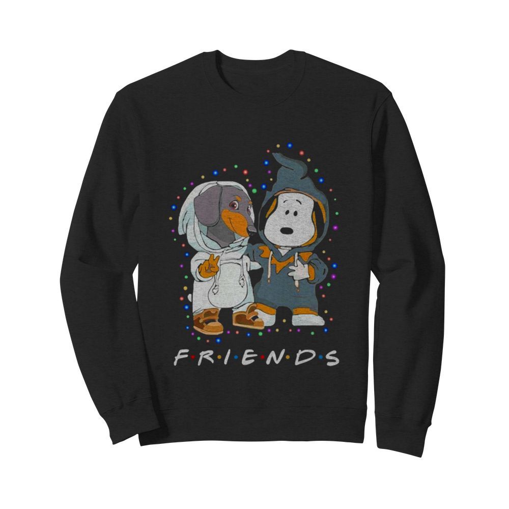 Dachshund And Snoopy Friends Christmas Light  Unisex Sweatshirt