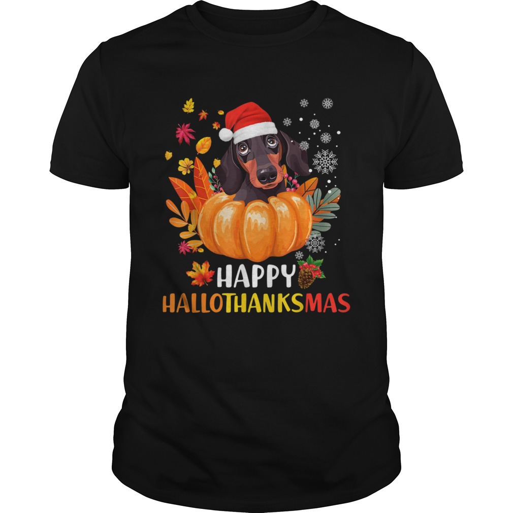 Dachshund Hallothanksmas shirt