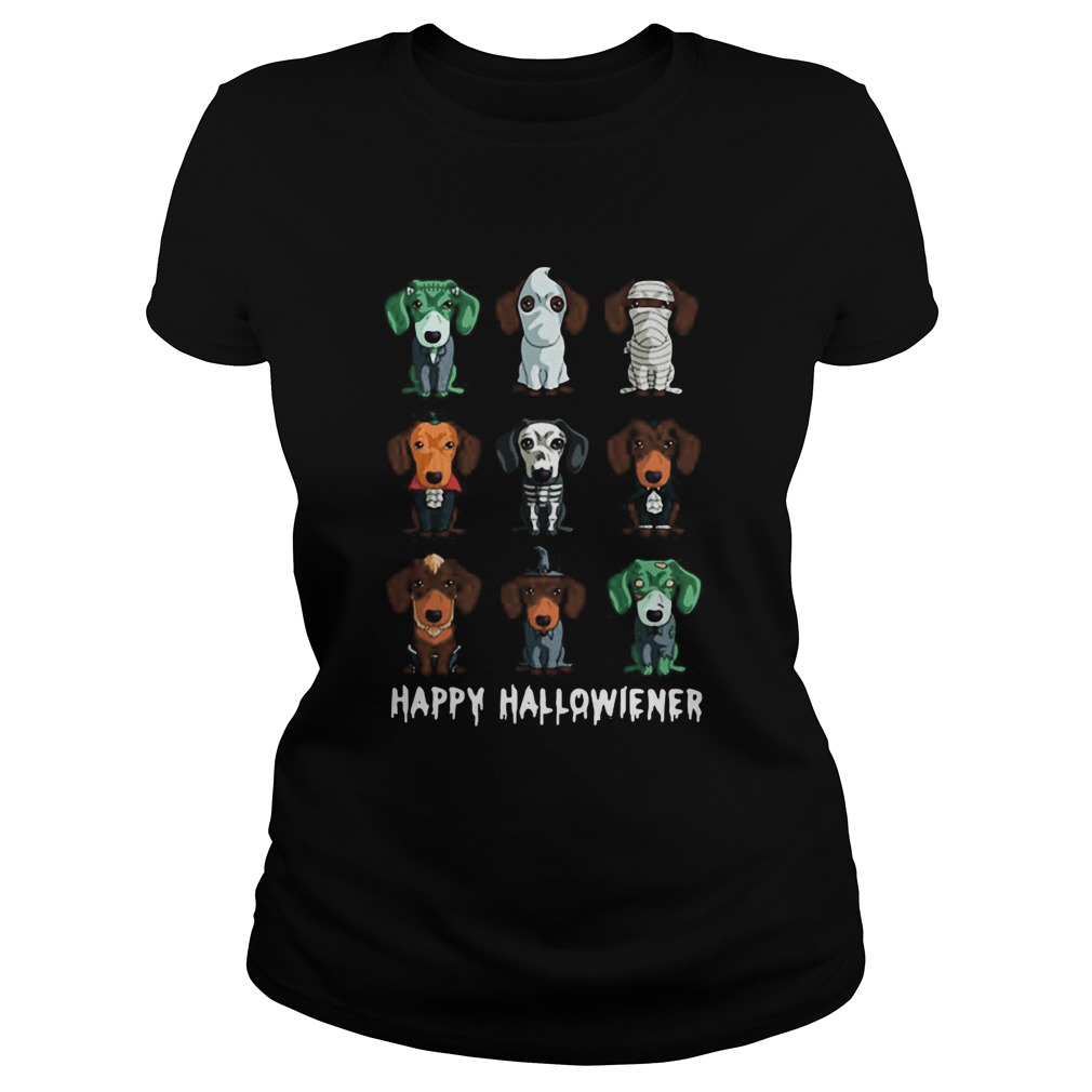 Dachshund Happy Halloween  Classic Ladies