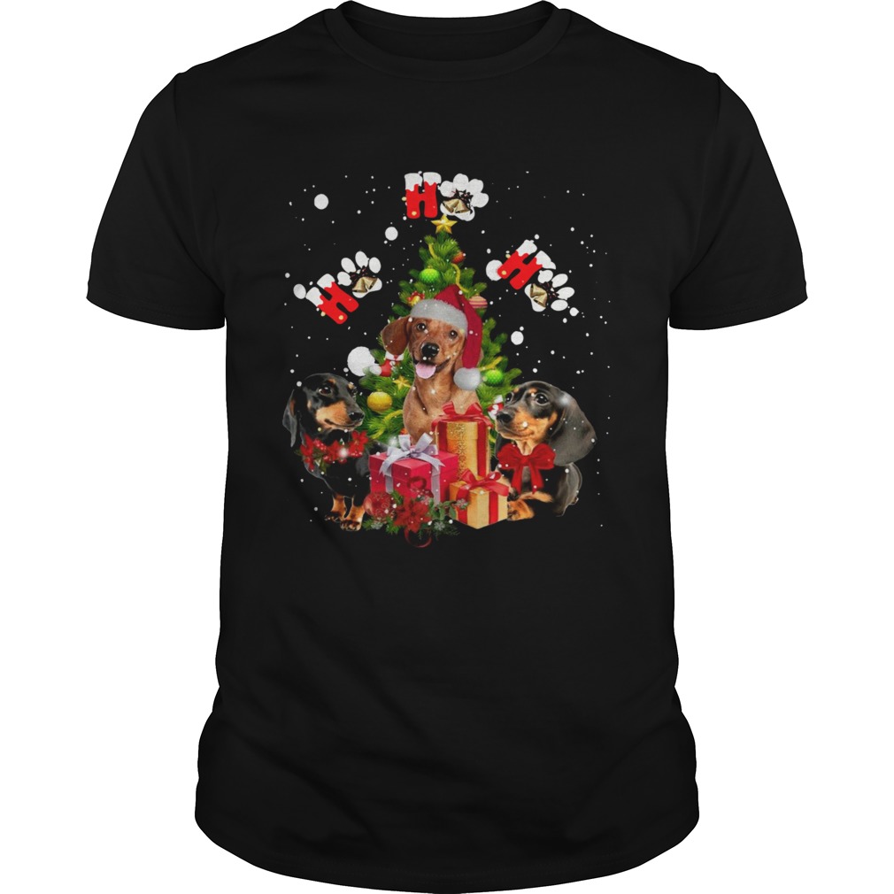 Dachshund Ho Ho Ho Christmas Tree shirt