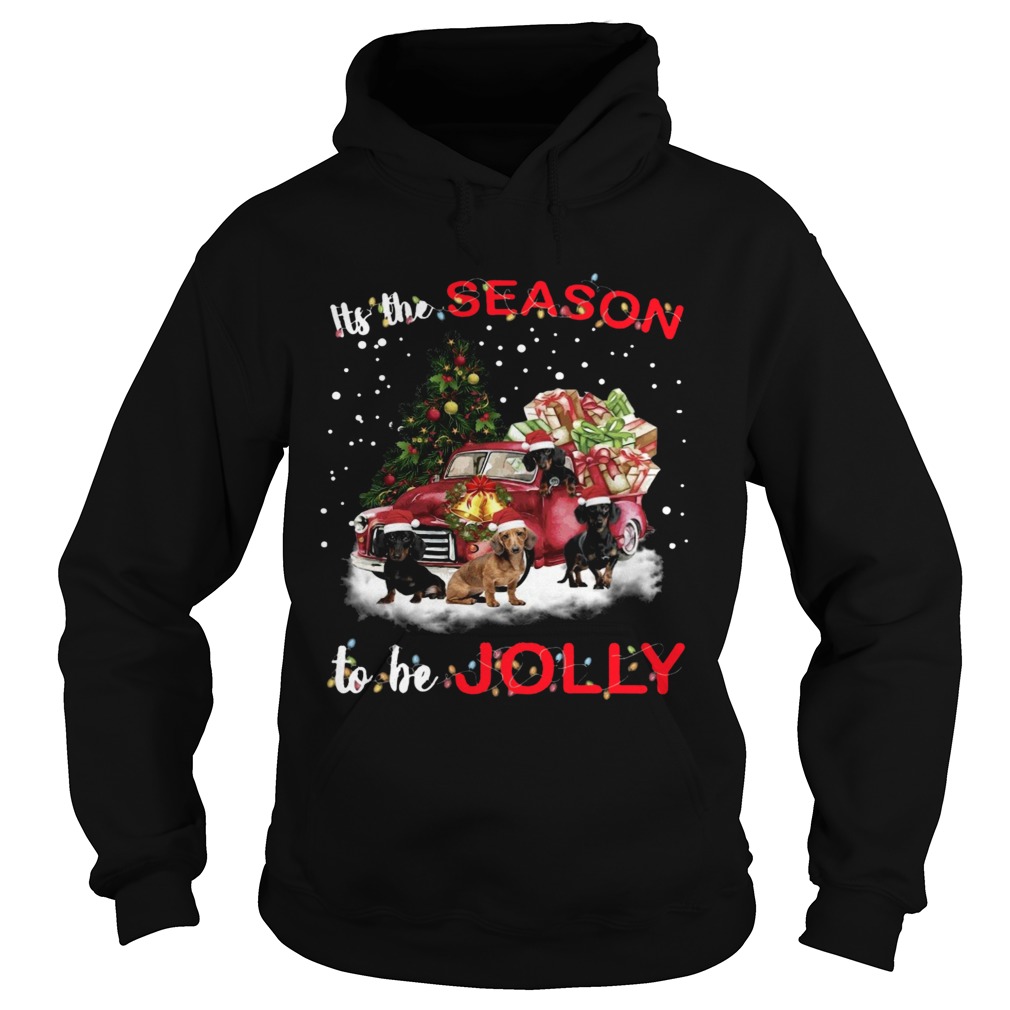 Dachshund Its The Season To Be Jolly Christmas Tree  Hoodie