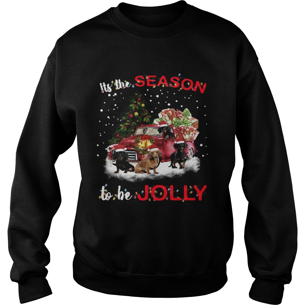 Dachshund Its The Season To Be Jolly Christmas Tree  Sweatshirt