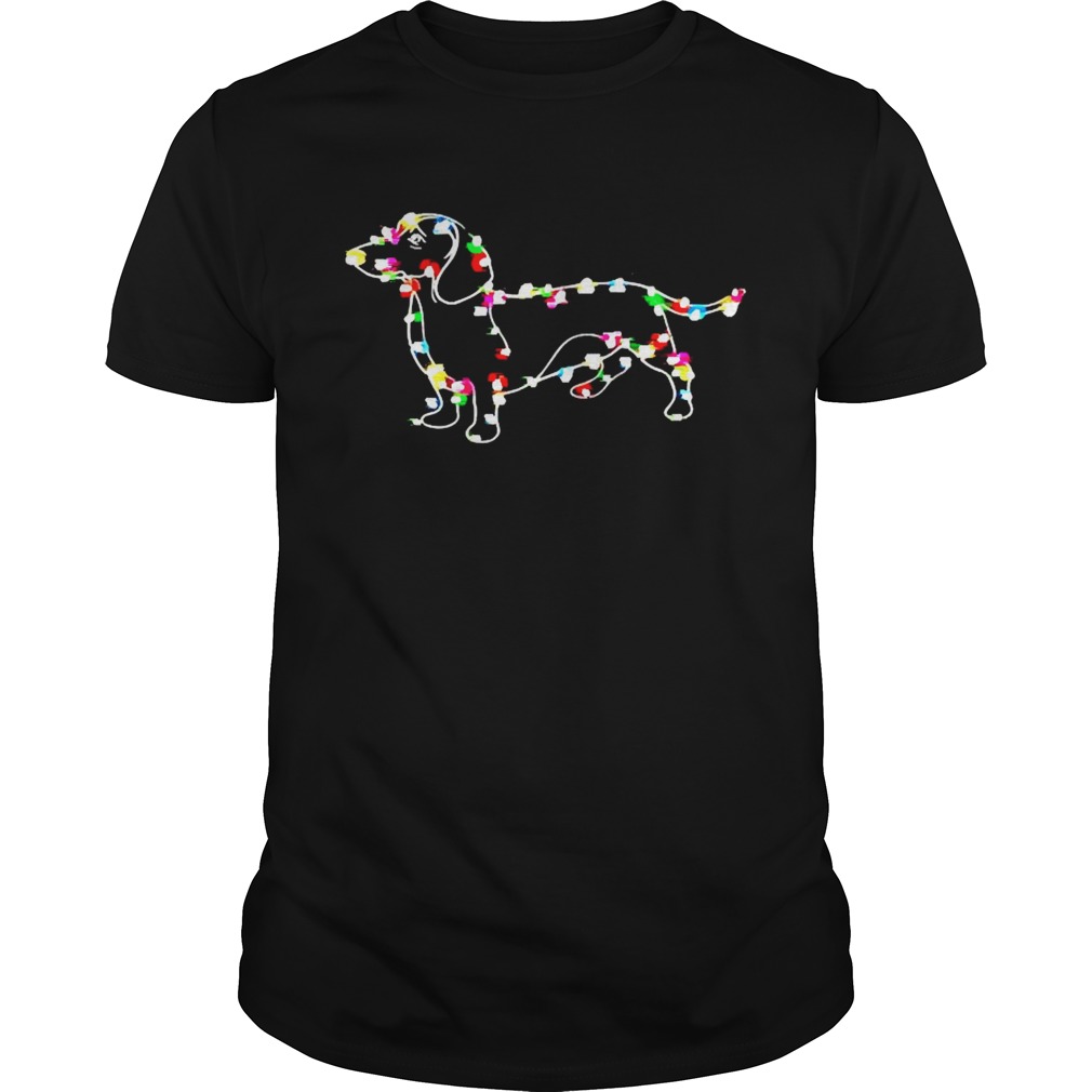 Dachshund lights Christmas shirt