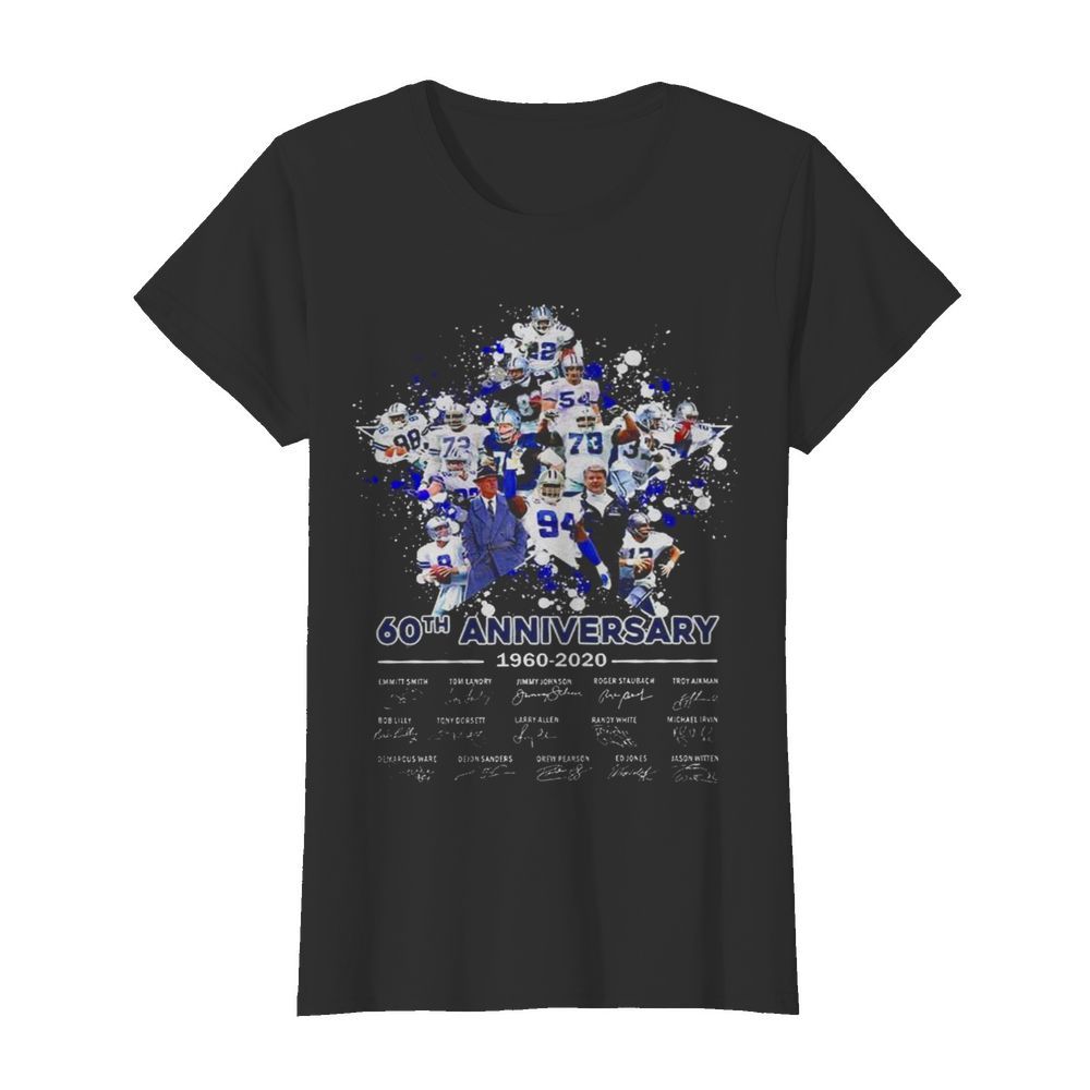 Dallas Cowboys 60th Anniversary 1960 2020 Signatures  Classic Women's T-shirt