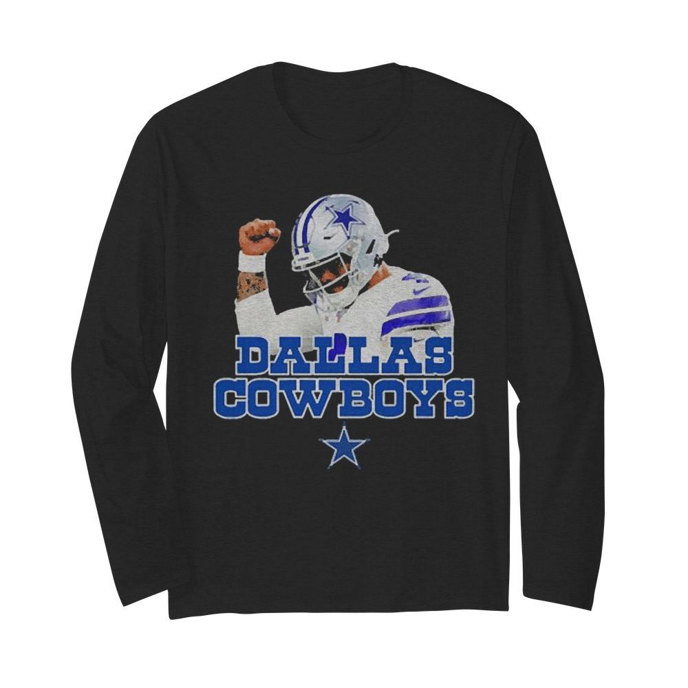 Dallas Cowboys Dak Prescott  Long Sleeved T-shirt 