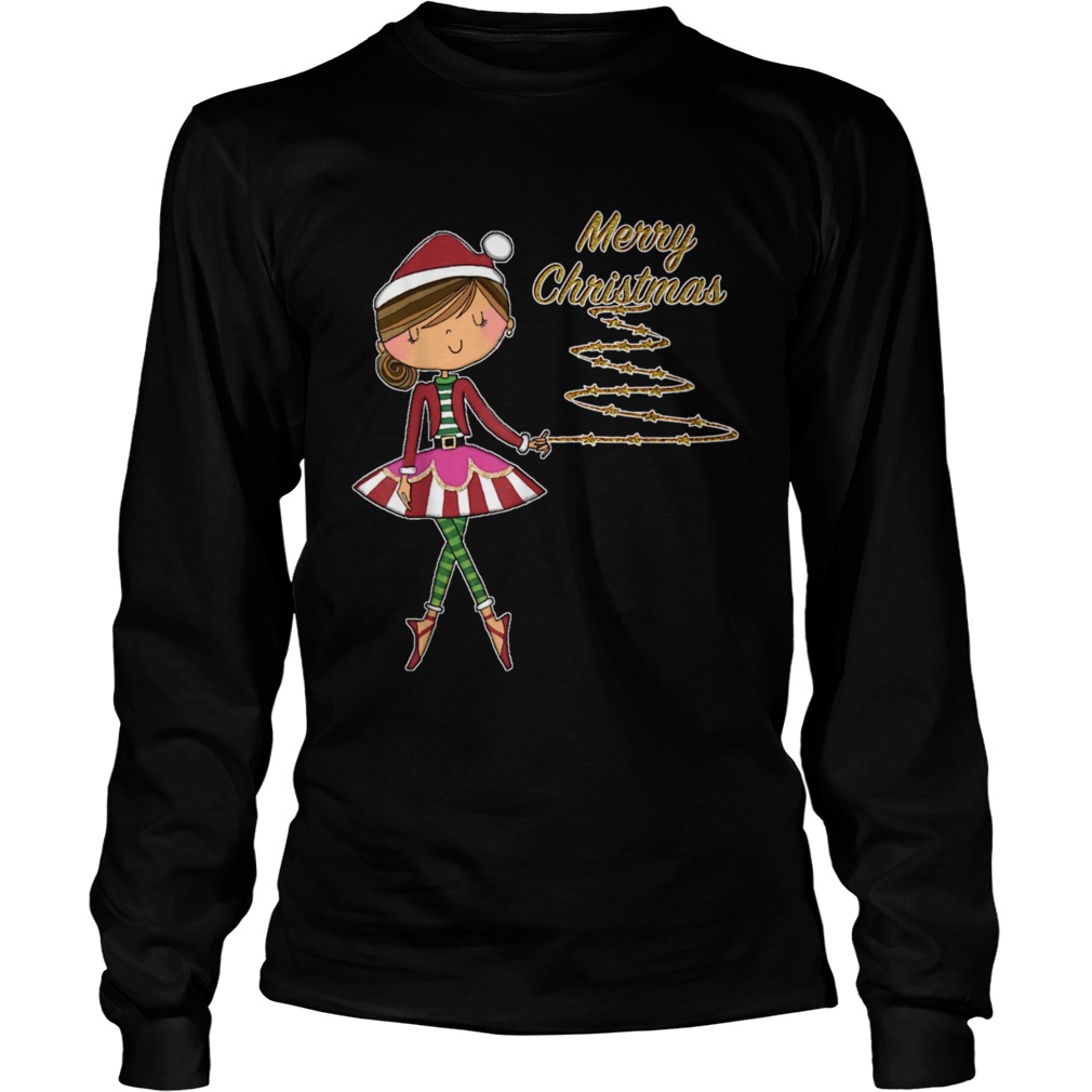 Dance Christmas Ballerina girls Ballet Dancer Apparel  Long Sleeve