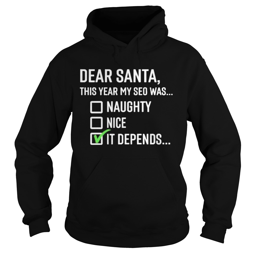 Dear santa this year my SEO was naughty nice it depends  Hoodie