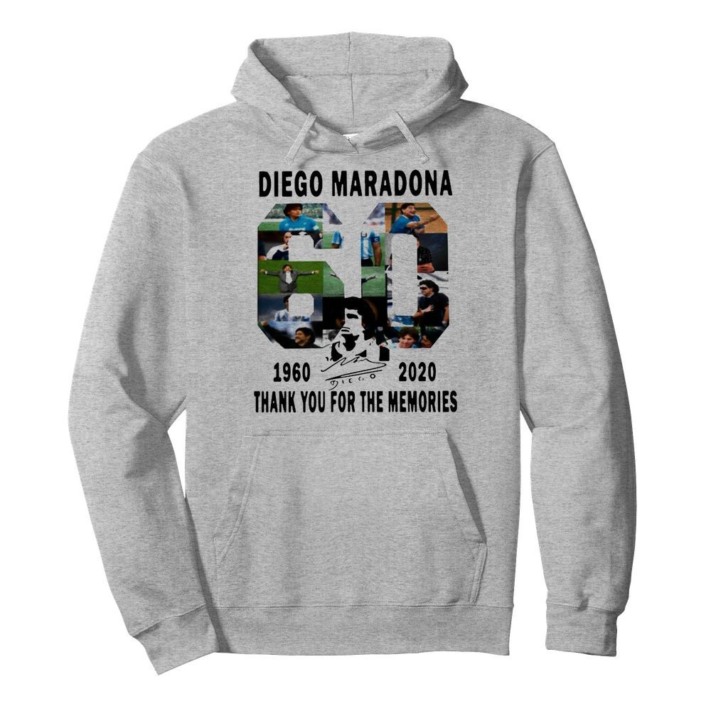 Diego Maradona 1960-2020 Thanks You For The Memories signature  Unisex Hoodie