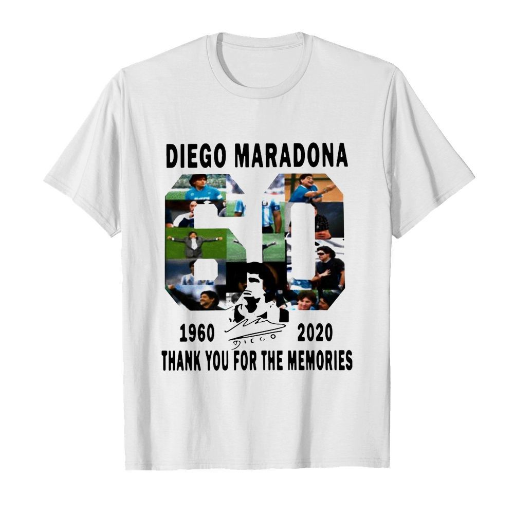 Diego Maradona 1960-2020 Thanks You For The Memories signature  Classic Men's T-shirt