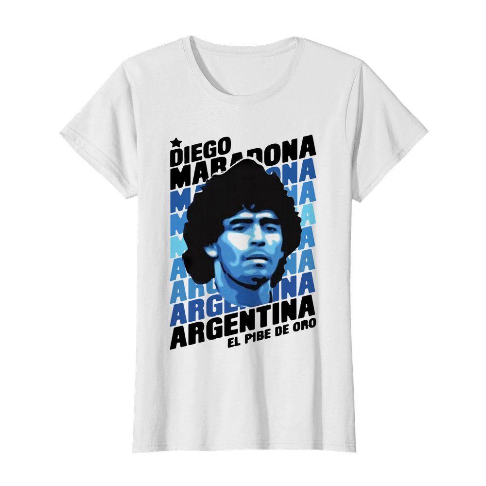 Diego Maradona Argentina El Pibe De Oro  Classic Women's T-shirt