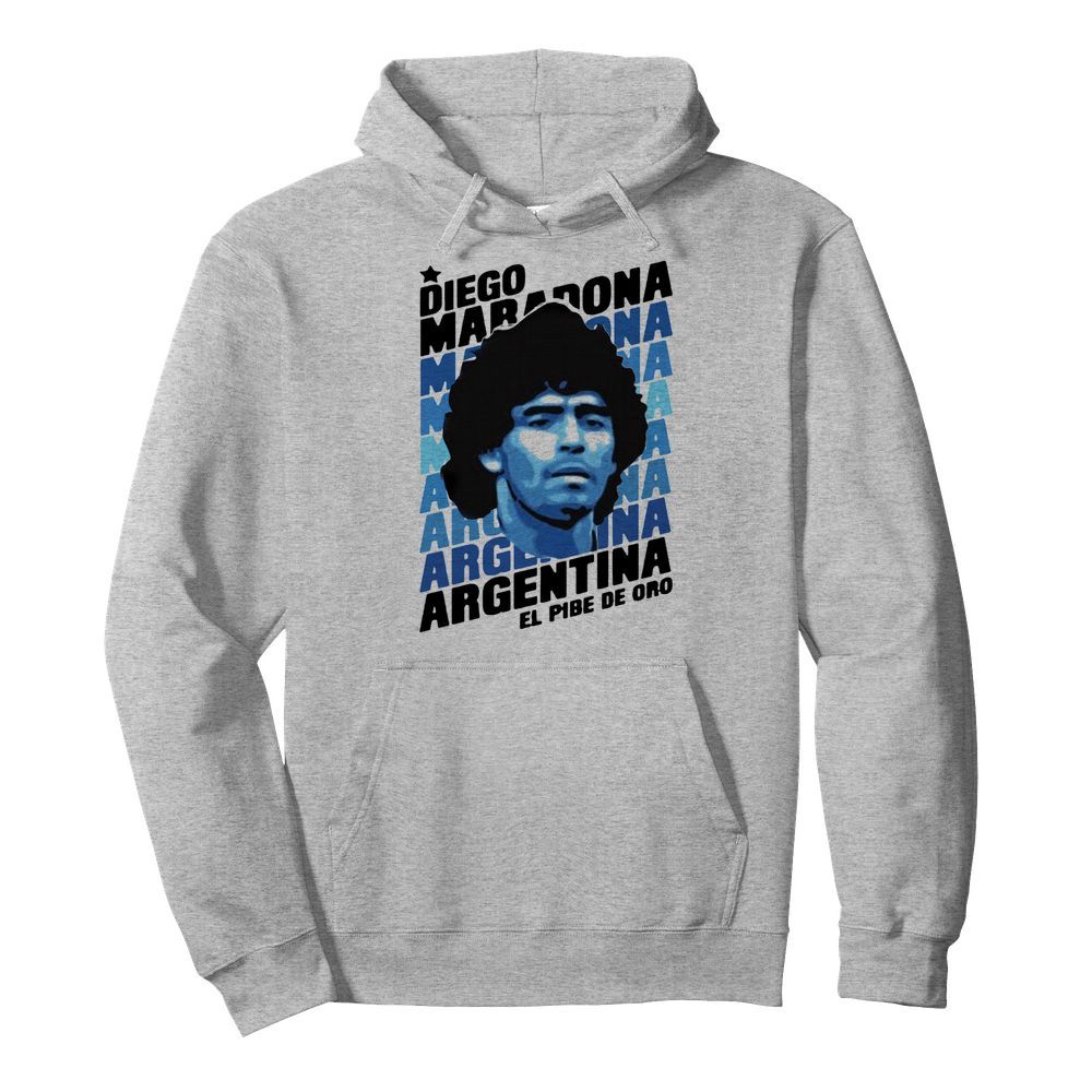 Diego Maradona Argentina El Pibe De Oro  Unisex Hoodie